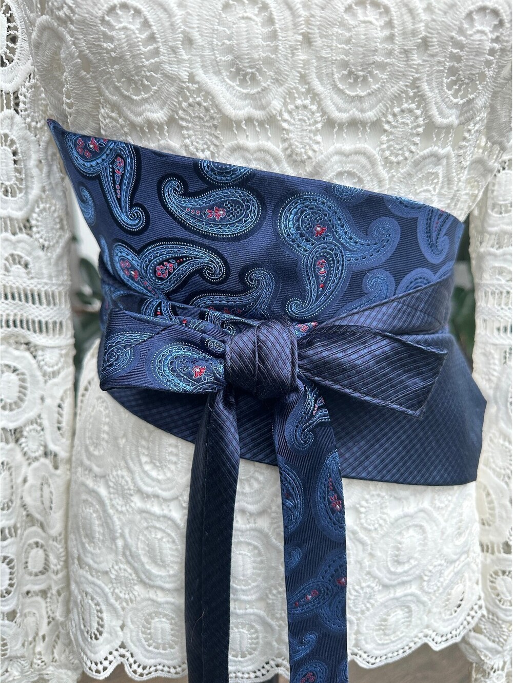 Upcycled Silk Obi Belt | Corset Style | OOAK | OS